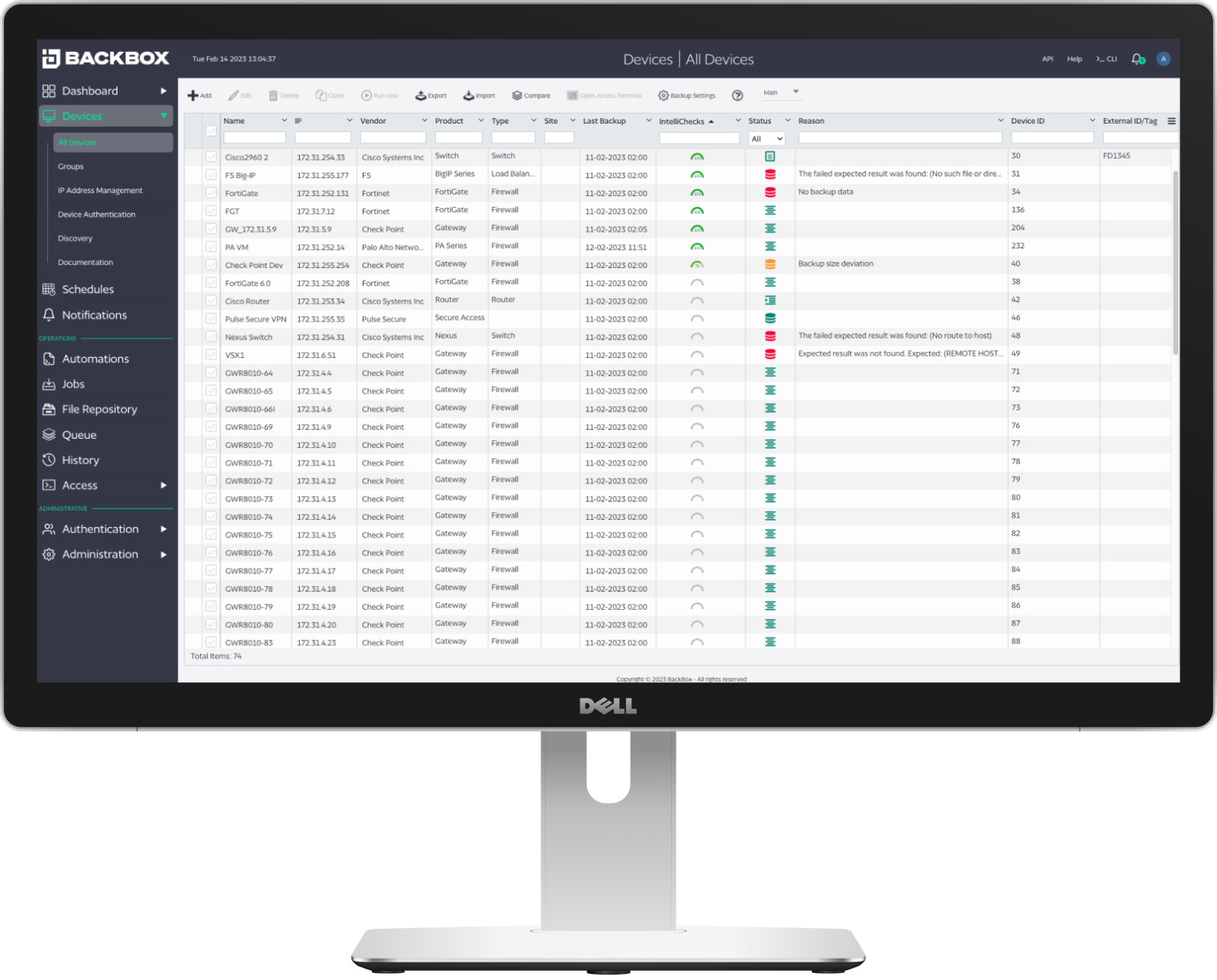 Backbox-device-dashboard