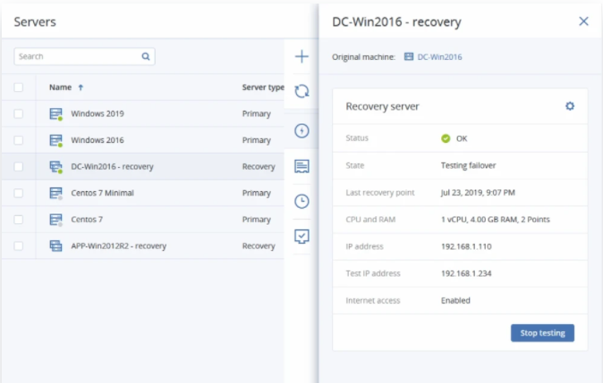 Acronis Disaster Recovery
