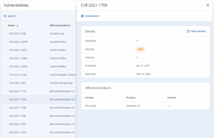 Acronis Advanced managment