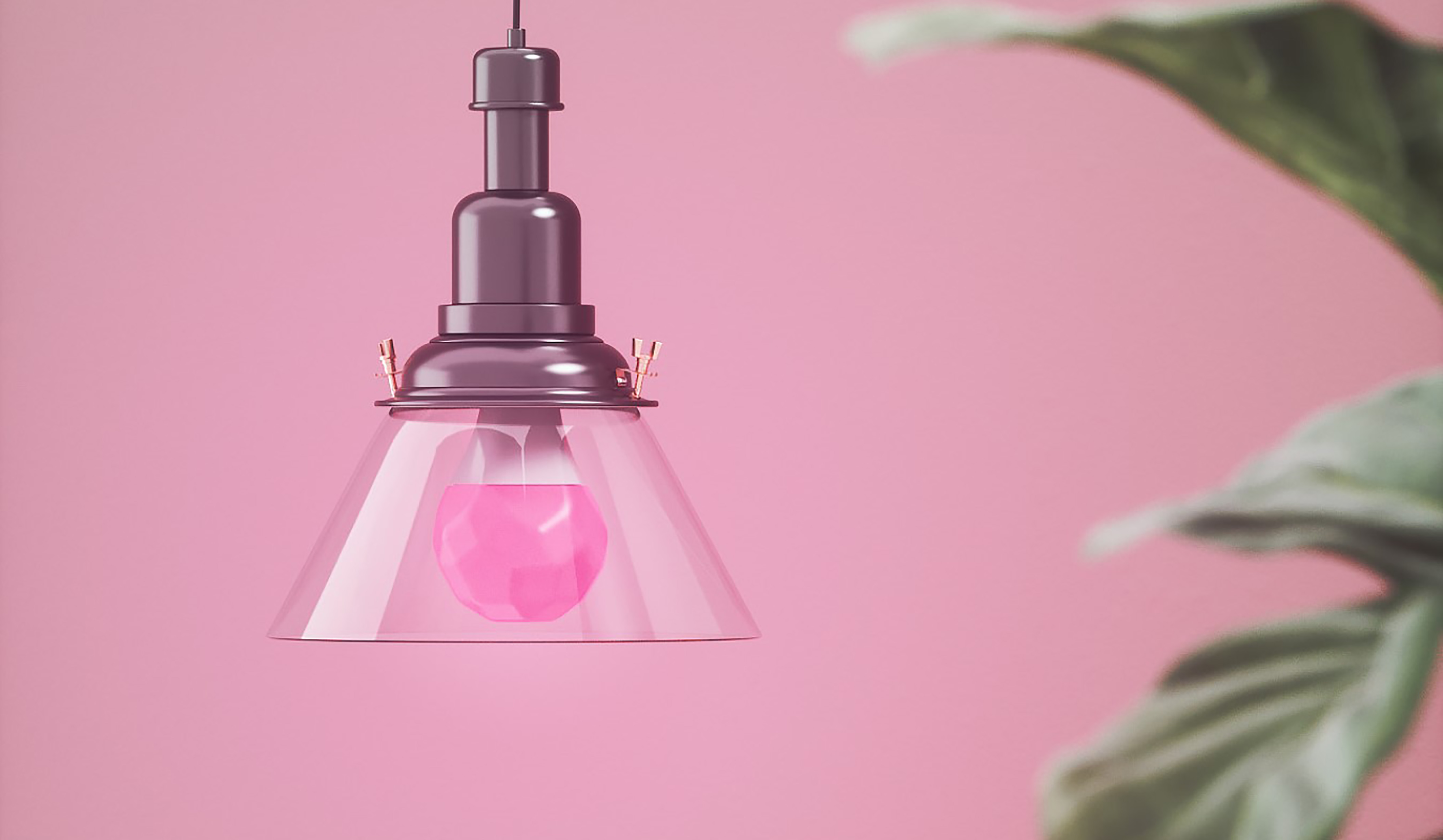 pink lightbulb