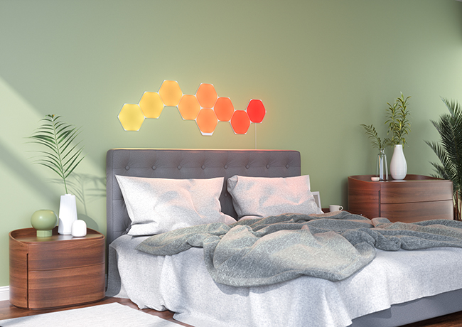 nanoleaf bed hexagons