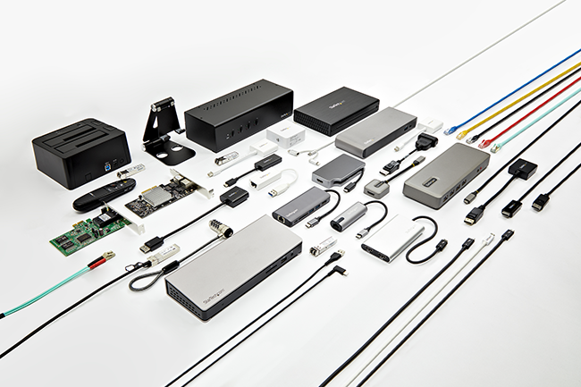 A range of StarTech peripherals and accessories
