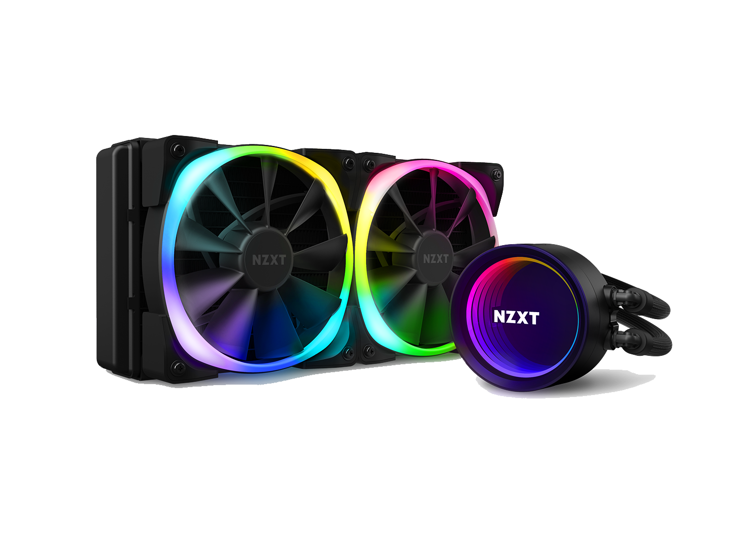 Kraken-X53 RGBs front BN with RGB fan 1